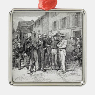 The Club Room of Zermatt in 1864, from 'The Ascent Metal Tree Decoration