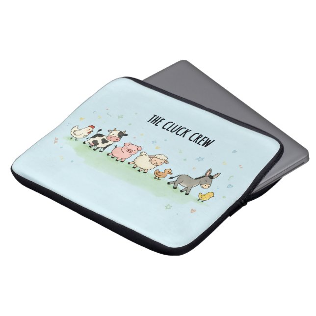 "The Cluck Crew" Laptop Sleeve (Front Top)