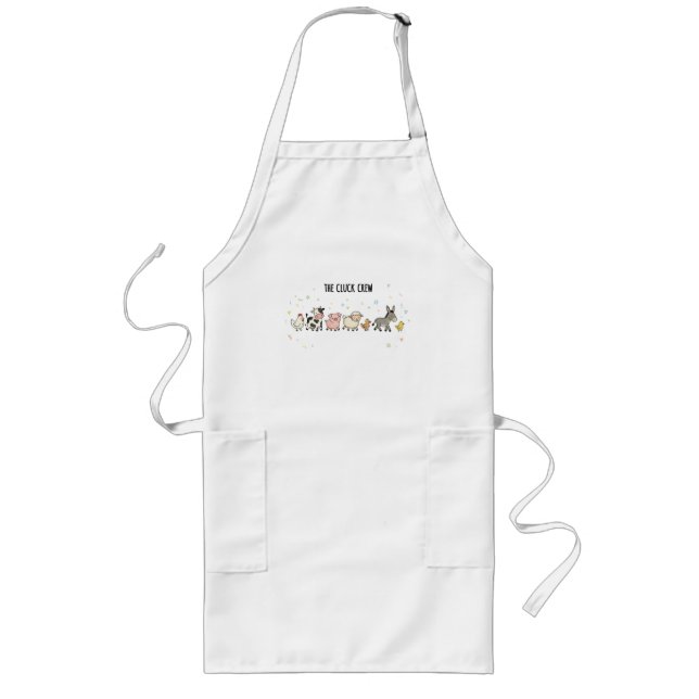 "The Cluck Crew" Long Apron (Front)