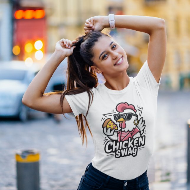 The Cluckin Cool Chicken Swag Logo T-Shirt (Creator Uploaded)