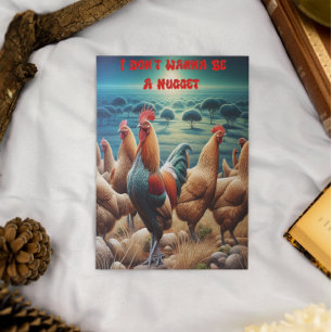 The Clucking Commune in the Meadow Postcard