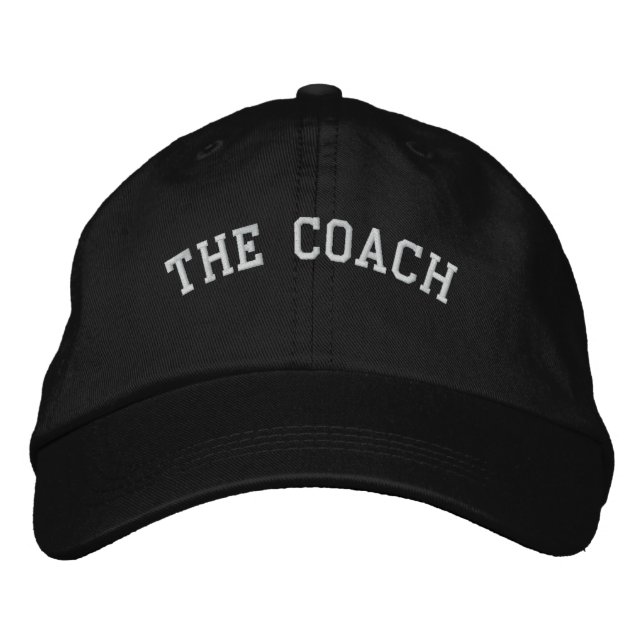 The Coach Basic Adjustable Embroidered  Cap Black (Front)