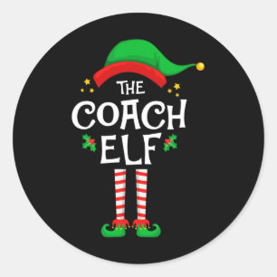 The Coach Elf Christmas Family Matching Group Classic Round Sticker