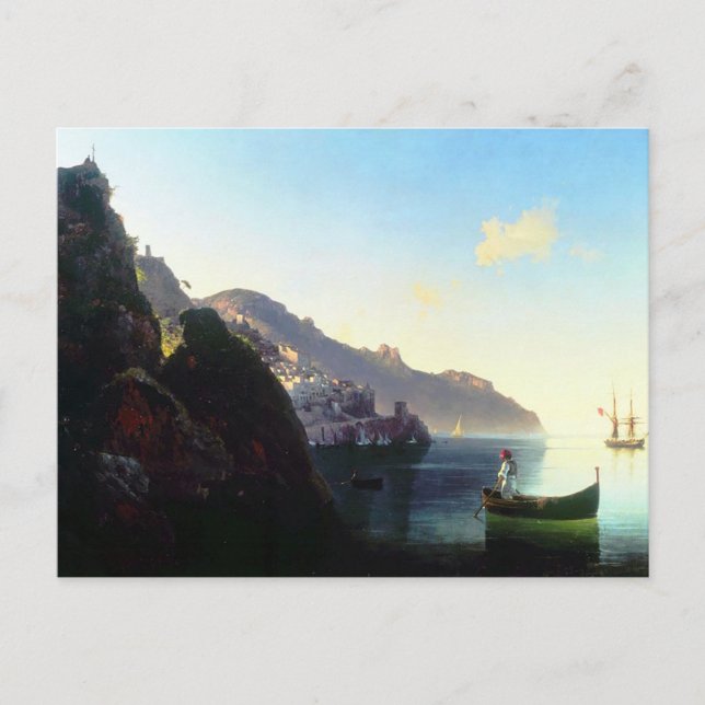 The coast in Amalfi by Ivan Aivazovsky Postcard (Front)
