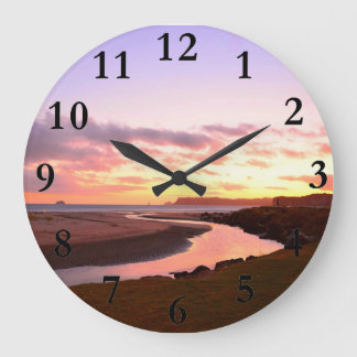 The Coast in summer Large Clock