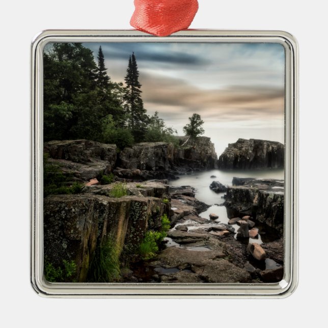 The Coast of Lake Superior | Minnesota Metal Ornament (Front)