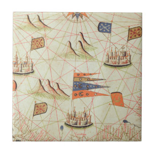 The Coast of Tunisia and the Gulf of Gabes Ceramic Tile