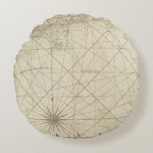 The Coast of West Florida and Louisiana Round Cushion