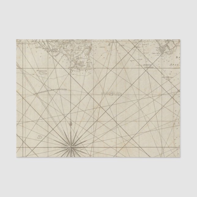 The Coast of West Florida and Louisiana Tissue Paper (Front)