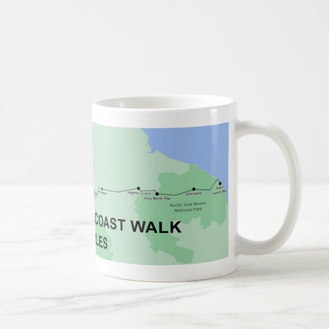 The Coast to Coast Walk Map Coffee Mug (Right)