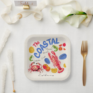 The Coastal Seafood Market Paper Plate