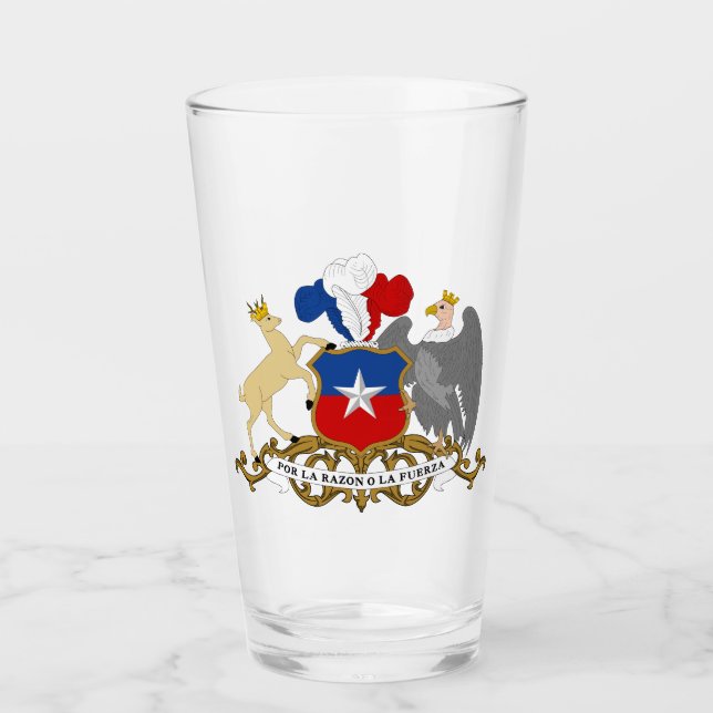 The coat of arms of Chile Glass (Front)