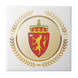 The Coat of Arms of Norway Ceramic Tile