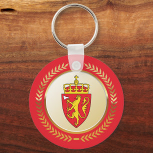 The Coat of Arms of Norway Key Ring