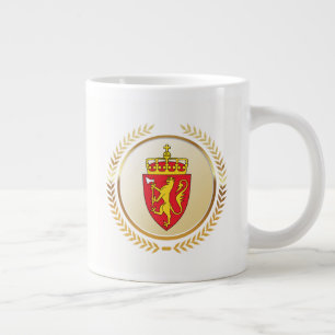 The Coat of Arms of Norway Large Coffee Mug