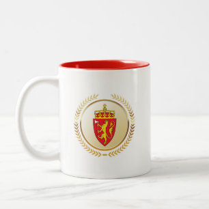 The Coat of Arms of Norway Two-Tone Coffee Mug
