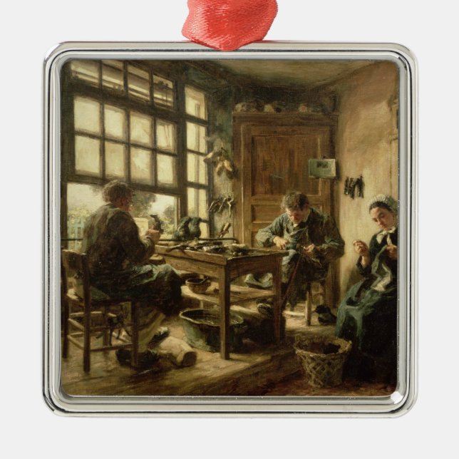The Cobblers, 1880 Metal Ornament (Front)