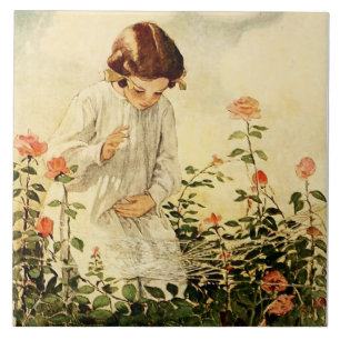 The Cobweb by Jessie Willcox Smith Ceramic Tile