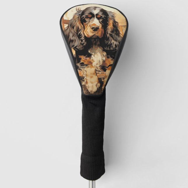 The Cocker Spaniel Dog 001 - Odessa Leyendecker Golf Head Cover (Front)