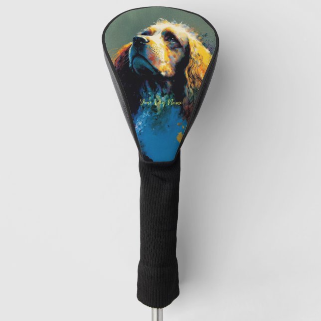 The Cocker Spaniel Dog - Composition 007 Golf Head Cover (Front)