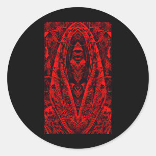 The Cocoon Terror When The Monster Awakens. Red Classic Round Sticker