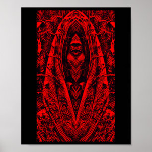 The Cocoon Terror When The Monster Awakens. Red Poster