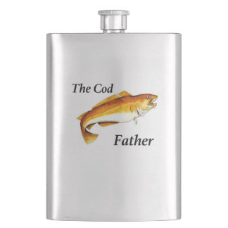 The Cod Father ideal fishing present. Hip Flask