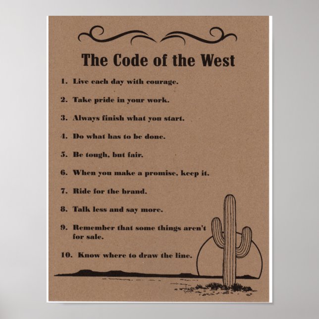 The Code of the West Poster (Front)