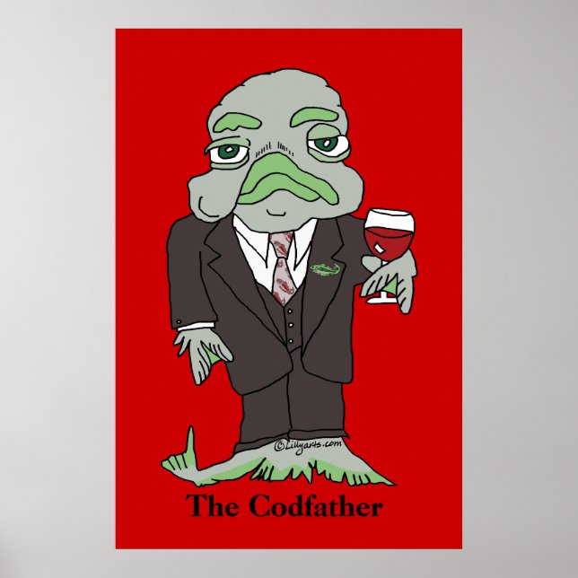 The Codfather poster print fish (Front)