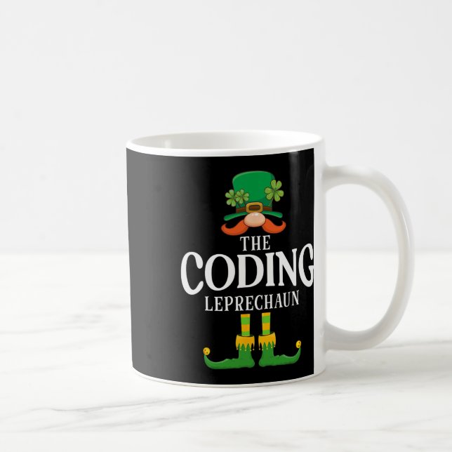 The Coding Leprechaun St Patricks Day Matching  Coffee Mug (Right)