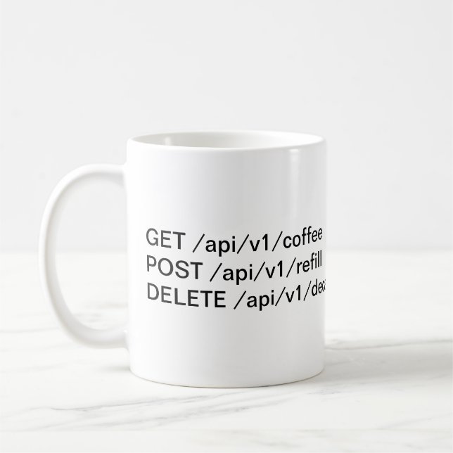 The Coffee API Mug (Left)