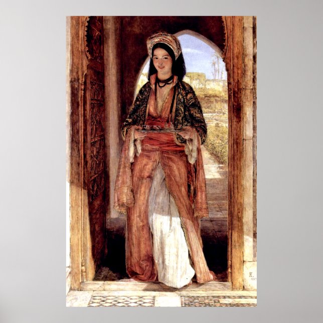 The Coffee Bearer - John Frederick Lewis Art Print (Front)