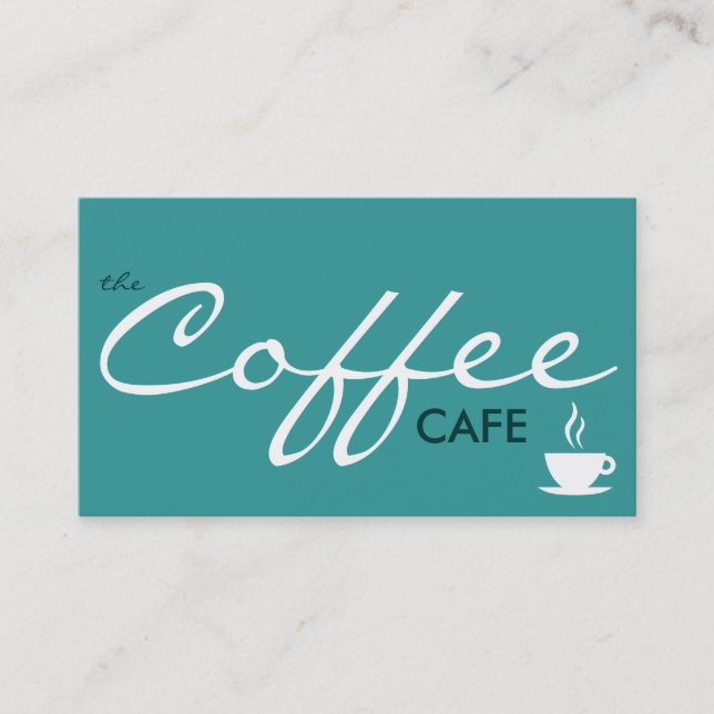 the COFFEE cafe. (colour customisable) Business Card (Front)