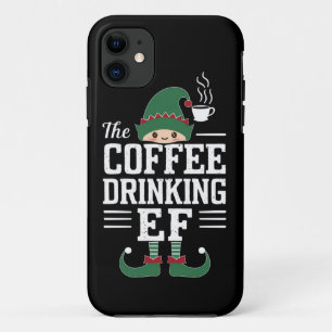 The Coffee Drinking Elf Family Matching Christmas iPhone 11 Case
