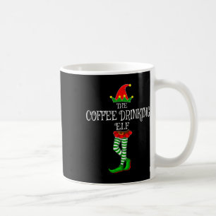 The Coffee Drinking Elf Family Matching Xmas Funny Mug