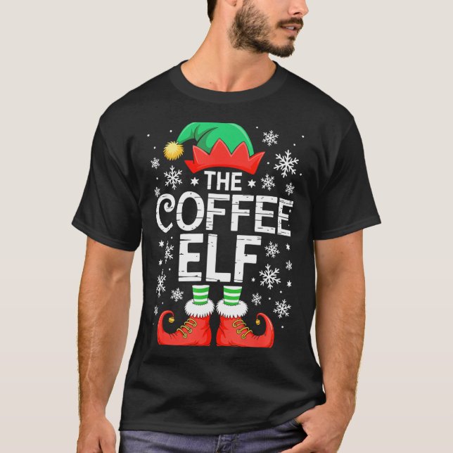 The Coffee Elf Shirt Men Women Family Matching Chr (Front)