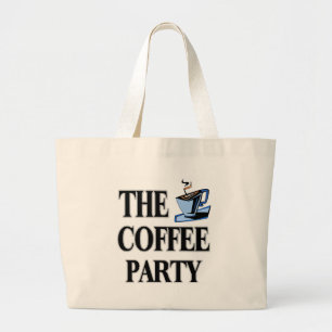 The Coffee Party Large Tote Bag