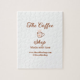 The coffee shop and website social media business jigsaw puzzle