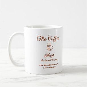 The coffee shop and website social media business  mug