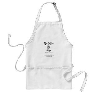 The coffee shop and website social media business  standard apron