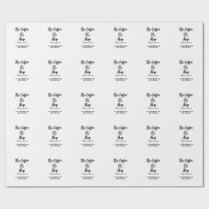 The coffee shop and website social media business  wrapping paper
