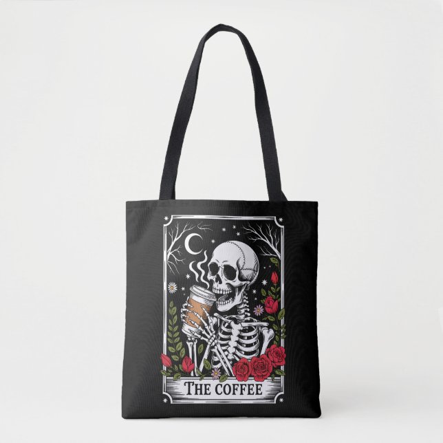 The Coffee Witchy Vibes Tote Bag – Magical Goth  (Front)