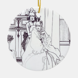The Coiffing, from the poem 'The Ballad of a Barbe Ceramic Tree Decoration