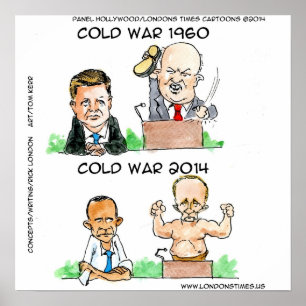 The Cold War Ukraine Russia & USA Funny Poster