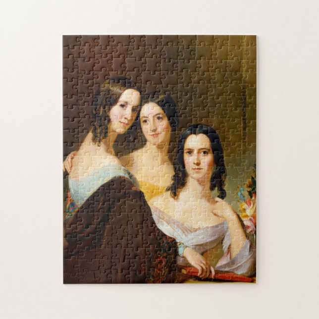The Coleman Sisters, 1844 by Thomas Sully Jigsaw Puzzle (Vertical)
