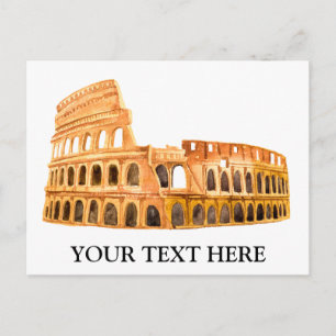 The Coliseum Rome, Italy Personalised Design Postcard
