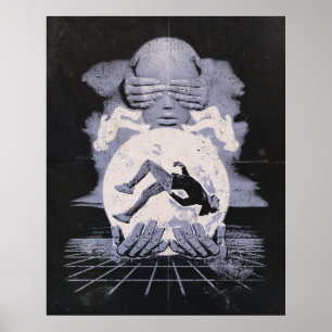 The Collapse - Techno-Dystopian Streetwear Design Poster