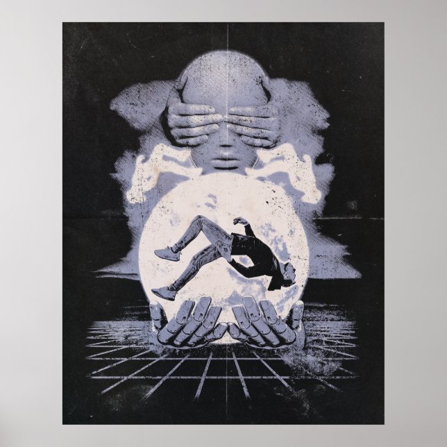 The Collapse - Techno-Dystopian Streetwear Design Poster (Front)