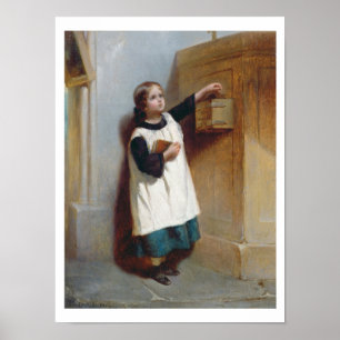 The Collection Box (oil on panel) Poster