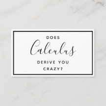 The College Math Tutor - Funny Business Card